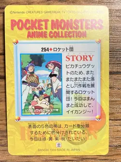 Pokemon Carddass Card Bandai Anime Collection 254 Team Rocket - Image 2