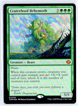 Craterhoof Behemoth 0138 MTG Mythic Foil Takir Dragonstorm - Image 1