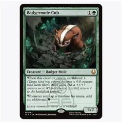 Magic: The Gathering Badgermole Cub Avatar Creature #0167 - Image 2