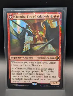 MTG - Chandra, Fire of Kaladesh / Chandra, Roaring Flame - FOIL - V17 6 - NM - Image 1