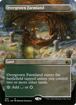 MTG Magic the Gathering Overgrown Farmland (283/553) Innistrad Midnight Hunt NM - Image 1