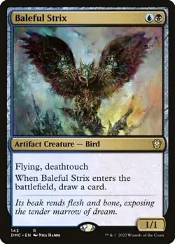 MTG Magic the Gathering Baleful Strix (143/265) Dominaria United Commander NM - Image 1