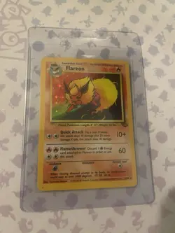 Pokemon TCG Flareon Jungle Holo Rare Card 3/64 - Image 1