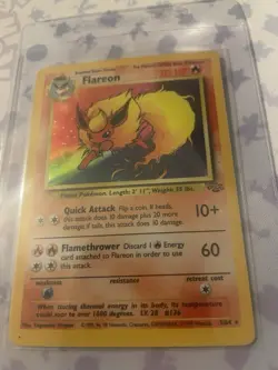 Pokemon TCG Flareon Jungle Holo Rare Card 3/64 - Image 3