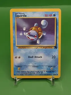 Squirtle Pokemon TCG Team Rocket 68/82 1st Edition LP Rare - Image 1