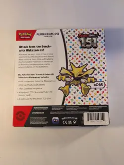 Pokemon Scarlet & Violet 151 Alakazam EX Collection Box New Factory Sealed - Image 2