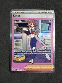 Lacey 175/131 Prismatic Evolutions Special Illustration Rare Trainer Pokemon NM - Image 1