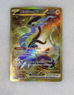 Miraidon ex 253/198 NM/M SV1 Scarlet & Violet Base Secret Gold Pokemon TCG - Image 1