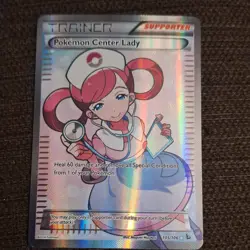 Pokemon TCG Center Lady Full Art Ultra Rare 105/106 Flashfire Holo Trainer Card - Image 1
