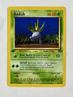 Oddish 1999 Pokemon Game Jungle 1st Edition #58/64 * Light Play - Image 1