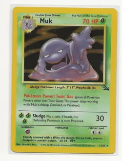 Pokemon Card - Muk Holo Rare Fossil 13/62 - Image 1