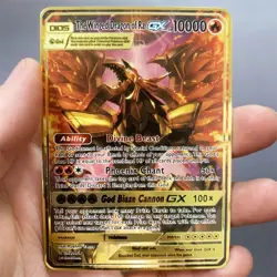 Gold Metal Arceus VMAX 10000HP Pokemon Card – English Pikachu Mewtwo GX - Image 2