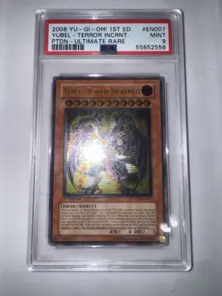 2008 YU-GI-OH! PTDN-PHANTOM DARKNESS #EN007 YUBEL-TERROR INCARNATE PSA 9 - Image 1