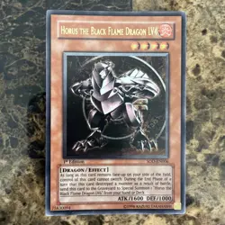 Yugioh Horus The Black Flame Dragon LV4 1st Edition Ultimate SOD-EN006 - Image 1