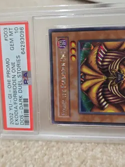 YUGIOH PSA 10 2002 Exodia the Forbidden One DDS-003 Secret Rare DDS Promo GEM MT - Image 5