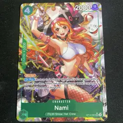 Nami (Alternate Art) OP14-031 The Azure Sea's Seven Foil English One Piece TCG! - Image 1