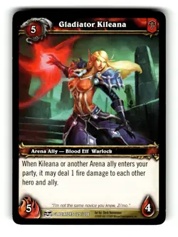 World of Warcraft TCG Blood of Gladiators Trading Card Gladiator Kileana #129 C - Image 1