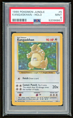 1999 KANGASKHAN HOLO JUNGLE PSA 9 MINT #5/64 POKEMON TRADING CARD GAME TCG WOTC - Image 1