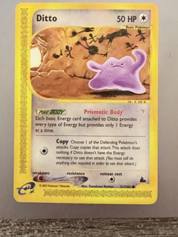2003 Ditto Pokemon e-Card Series Skyridge #51/144 Never Played - Image 1