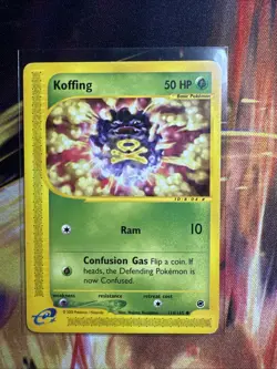 Pokemon 2002 TCG Expedition Base Set Koffing eReader Vintage Card 114/165 - Image 1