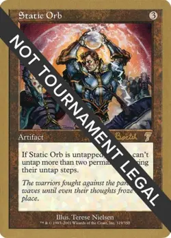 Static Orb - 2001 Alex Borteh (7ED) - Heavy Play MTG World Championship Decks - Image 1