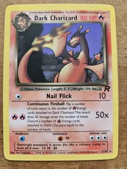 Pokemon Card Dark Charizard Non Holo – 21/82 - Image 2