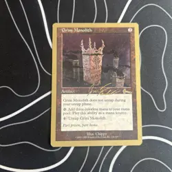 Grim Monolith Magic the Gathering Card Finkel World Championships 2000 - Image 1