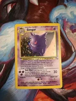 Gengar 5/62 Fossil Holo Light Play Pokemon Tcg Card FAST SHIPPING - Image 1