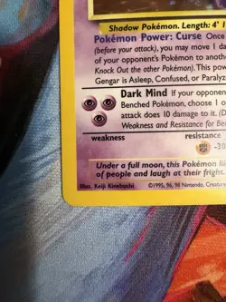 Gengar 5/62 Fossil Holo Light Play Pokemon Tcg Card FAST SHIPPING - Image 5