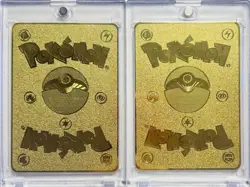 Mario & Luigi Pikachu Cosplay Metal Polished Collectible Pokemon Card Set - New - Image 2