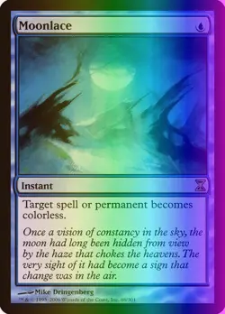 MTG Magic the Gathering Moonlace (68/301) Time Spiral LP FOIL - Image 1