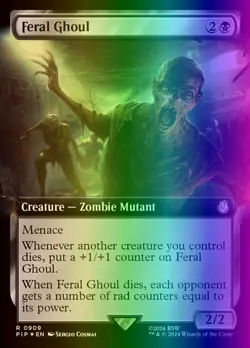 MTG Magic the Gathering Feral Ghoul (909/1189) Fallout LP FOIL- SURGE - Image 1