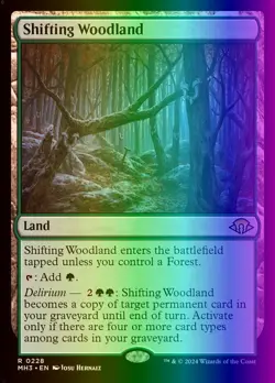 MTG Magic the Gathering Shifting Woodland (228/716) Modern Horizons 3 NM FOIL - Image 1