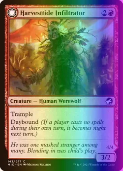 MTG Harvesttide Infiltrator (143/553) Innistrad Midnight Hunt NM FOIL - Image 1