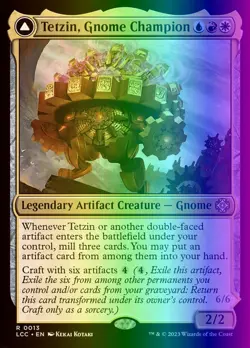 MTG Tetzin, Gnome Champion (13/401) The Lost Caverns of Ixalan Commander LP FOIL - Image 1
