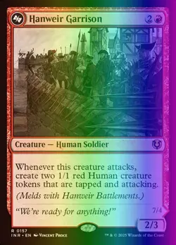 MTG Magic the Gathering Hanweir Garrison (157a/612) Innistrad Remastered LP FOIL - Image 1