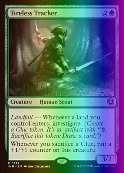 MTG Magic the Gathering Tireless Tracker (219/612) Innistrad Remastered NM FOIL - Image 1