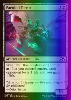 MTG Magic the Gathering Pactdoll Terror (99/579) Aetherdrift NM FOIL - Image 1
