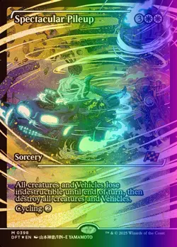 MTG Magic the Gathering Spectacular Pileup (398/579) Aetherdrift NM FOIL - Image 1