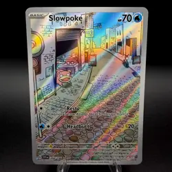 Slowpoke - 204/198 - Illustration Rare, Scarlet Violet Base - Pokemon Card - NM - Image 1