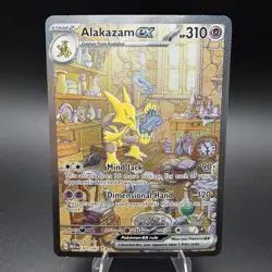 Pokemon Alakazam EX TCG Scarlet Violet-151 Holo Full Art Card 201/165 - Image 1