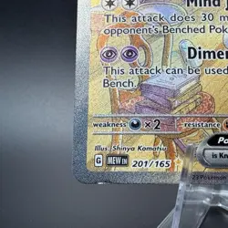 Pokemon Alakazam EX TCG Scarlet Violet-151 Holo Full Art Card 201/165 - Image 4