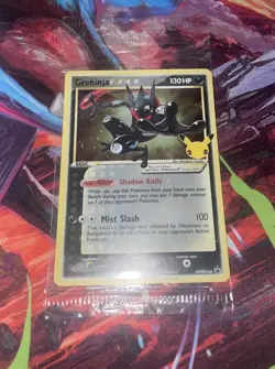 Pokemon Celebrations TCG Greninja Gold Star SWSH144 Black Star Promo Sealed - Image 1