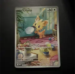 Pokemon Lillipup Sv: White Flare Illustration Rare Holo 154/086 Basic 60 HP - Image 1