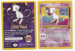 Pokemon TCG: MEW #8 2000 WotC Pokemon League Black Star Promo w/ catch Mew Promo - Image 1