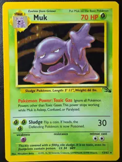 Pokemon - Muk (13/62) [Fossil Unlimited] Holo Rare - LP - Image 1