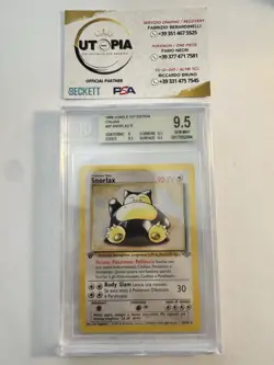 Pokemon Snorlax BGS 9.5 1 ed Jungle 27/64 -no Shining Charizard Crystal - Image 1