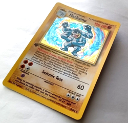 1 USED 1st edition Pokemon MACHAMP Card BASE Set 8/102 Holo Rare - Image 4