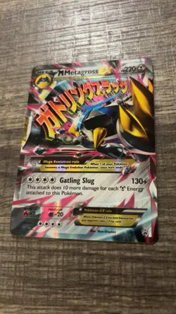 Pokemon M Metagross EX Mega Evolution Promo Holo Card XY35 - Image 4