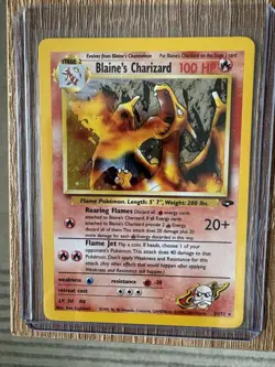 Pokemon Blaine's Charizard 2/132 Gym Challenge Holo Rare Unlimited 100 HP WOTC - Image 1